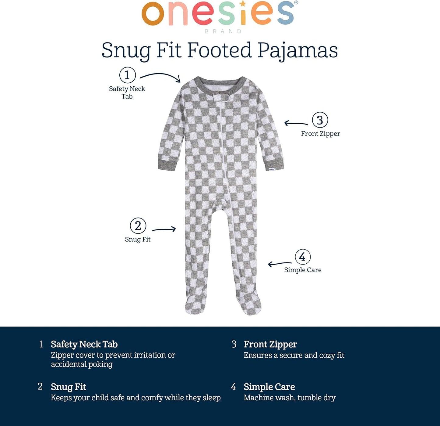 Baby Boys' 4-Pack Sleep 'N Play Footies
