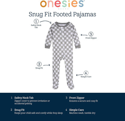 Baby Boys' 4-Pack Sleep 'N Play Footies