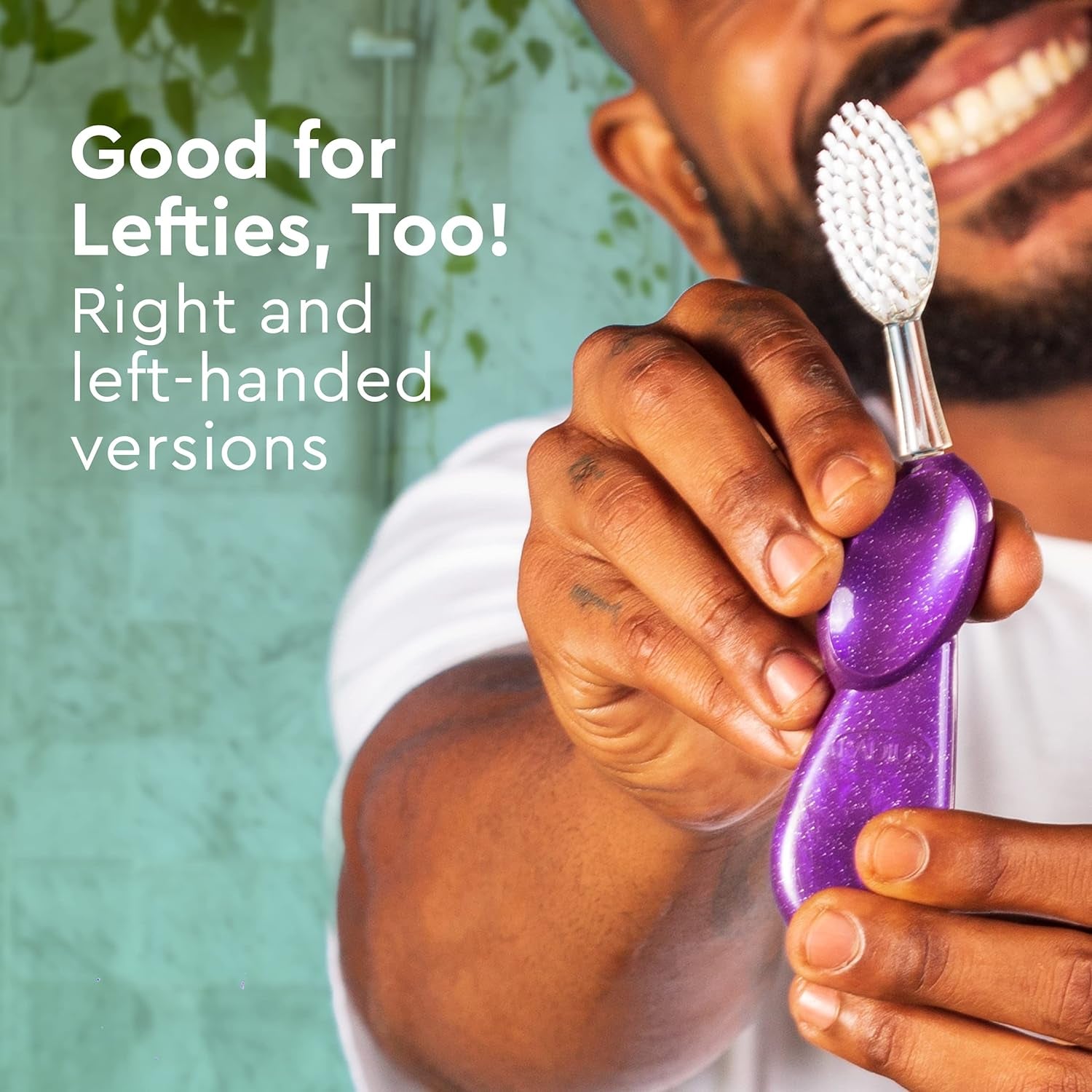 Big Brush BPA Free & ADA Accepted Toothbrush Designed to Improve Gum Health & Reduce Gum Issues - Right Hand - Midnight Sky/Marble/Soda Pop Eco Grind - Pack of 3